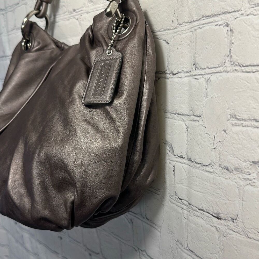 COACH Parker HOBO Leather Shoulder Bag Purse Handbag knot tie 14157 - Picture 6 of 11